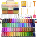 Polymer Clay Kit 60 Colors, Oven Bake Modeling Clay for Kids | DIY Starter Kit, 20 Sculpting Tools & Accessory, Easy