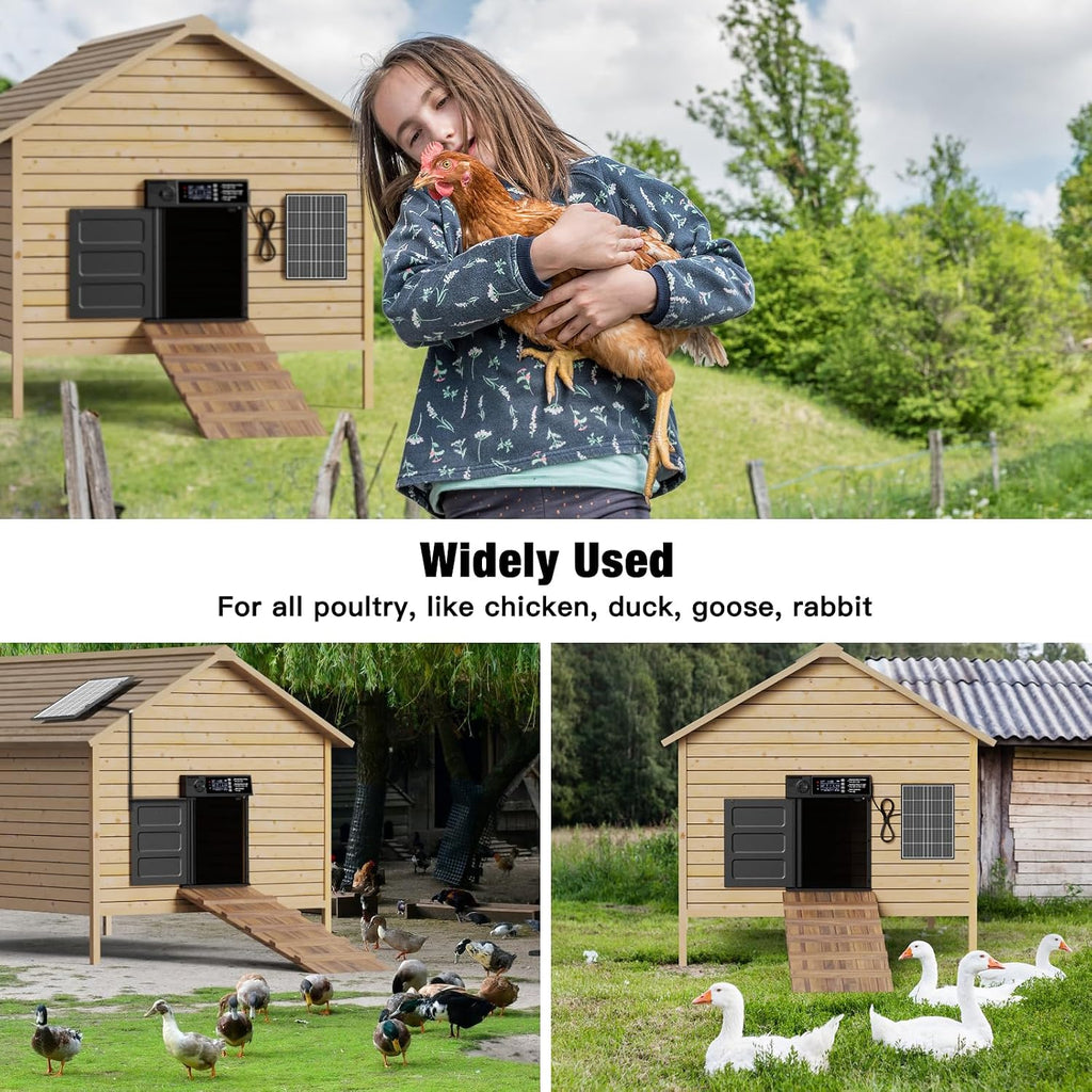 Automatic Chicken Coop Door, Large Size Solar Powered Coop Door