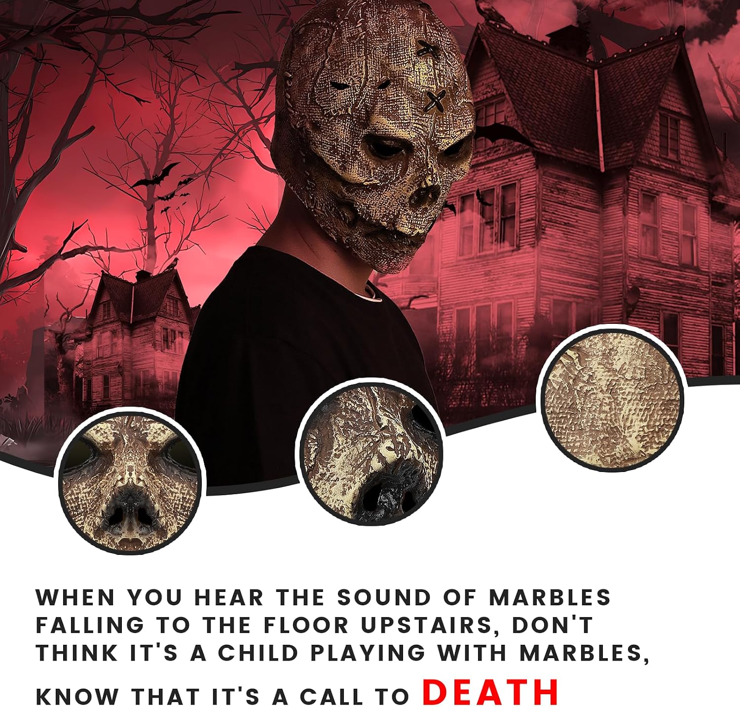 Horror Skull Mask Halloween Burlap Skull Mask Scary Ghostface Halloween Costume Carnival Latex Props