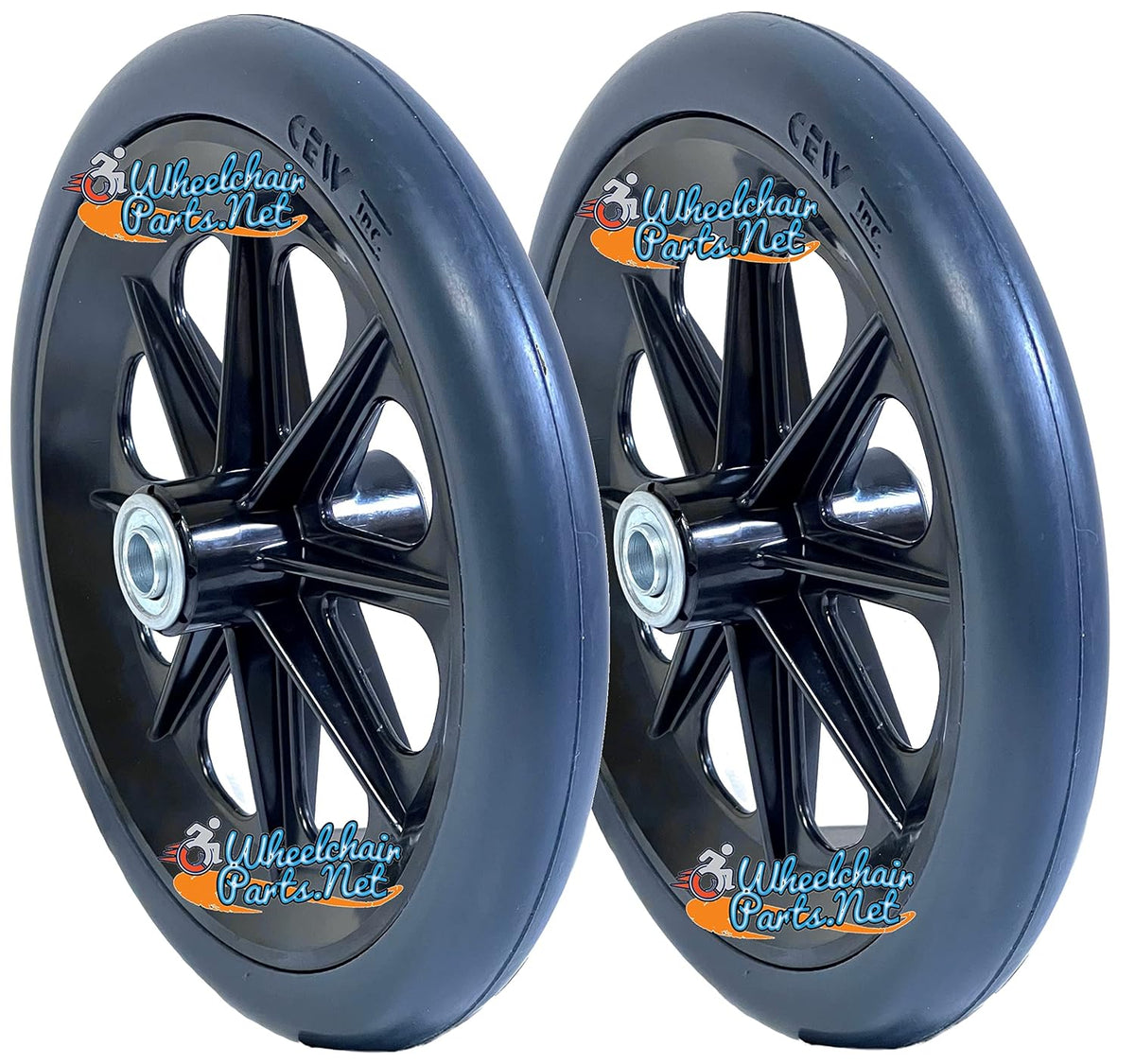 Caster Wheels for Invacare Tracer Wheelchairs (8" x 1")