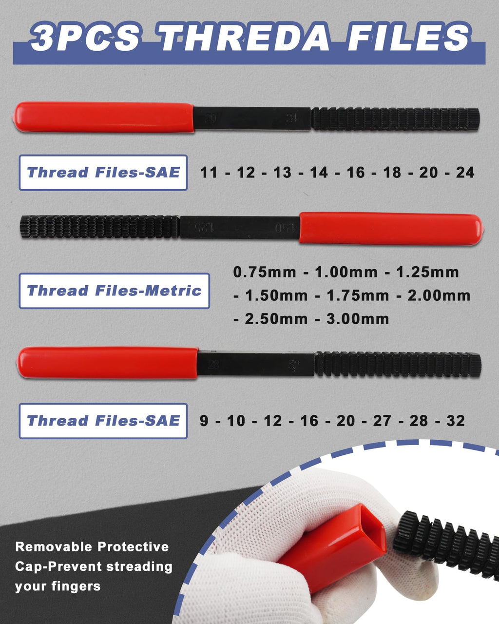 KUNGJUER 61PCS Master Thread Rethreading Kit,UNC UNF Metric Thread Chaser