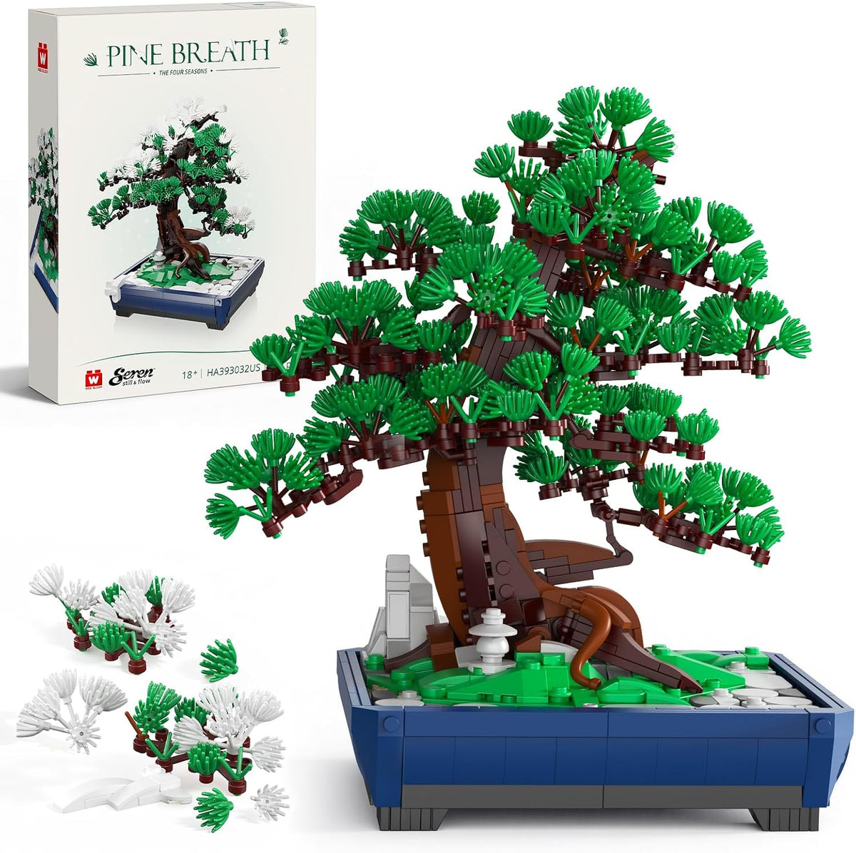 Wise Block Bonsai Tree Building Blocks Set for Adults, 950 PCS