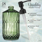 18 Oz Green Soap Dispenser with Black Rust Proof Pump