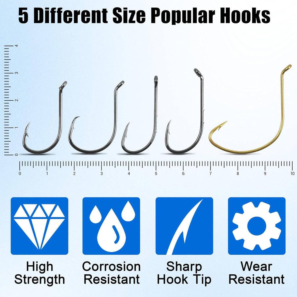 Fishing Bobbers Tackle Kit Beginners Equipment,75pcs Include Fishing Hooks Bobbers Sinker Weights,Basic Starter Kit