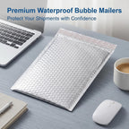 Insulated Shipping Mailers, 10 Pack, Silver, 8 x 11 Inch