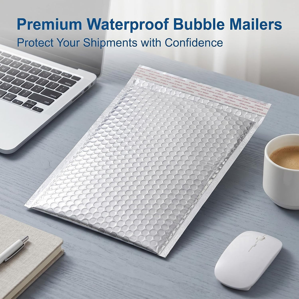 Insulated Shipping Mailers, 10 Pack, Silver, 8 x 11 Inch