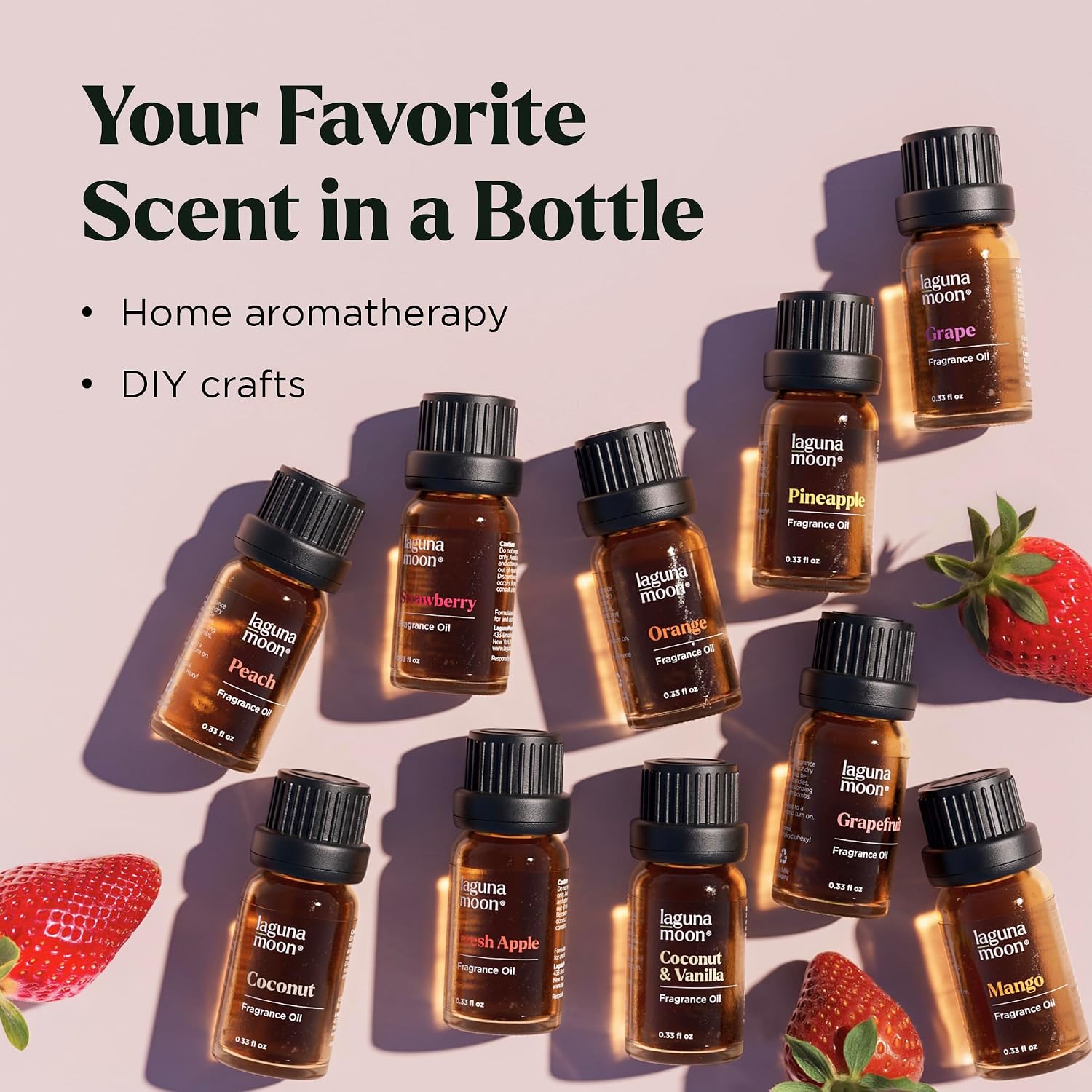 Fragrance Oil Set - Premium Grade 10 Pcs Scented Oils for Candle Making, Soap Scents, Aroma Beads, Bath Bombs