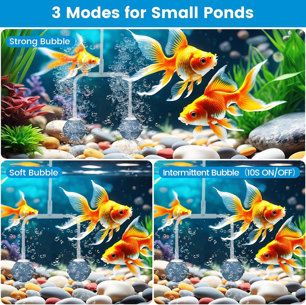 3W Solar Pond Aerator with 2200mAh Battery Backup, All-in-One Solar Air Pump, 24/7 Continuous Oxygenation, Quiet