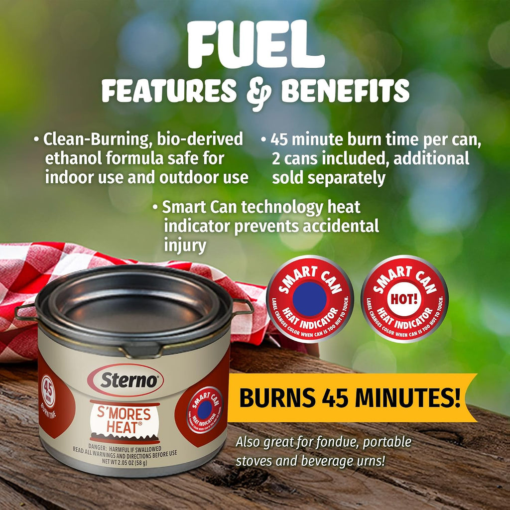 S'mores Heat Ethanol Fuel, 45-Minute Burn, 6 Pack