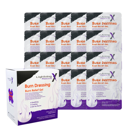 Cooling Burn Relief Gel, 4x4 Inch Trauma Burn Dressing - Box of 20 Pieces