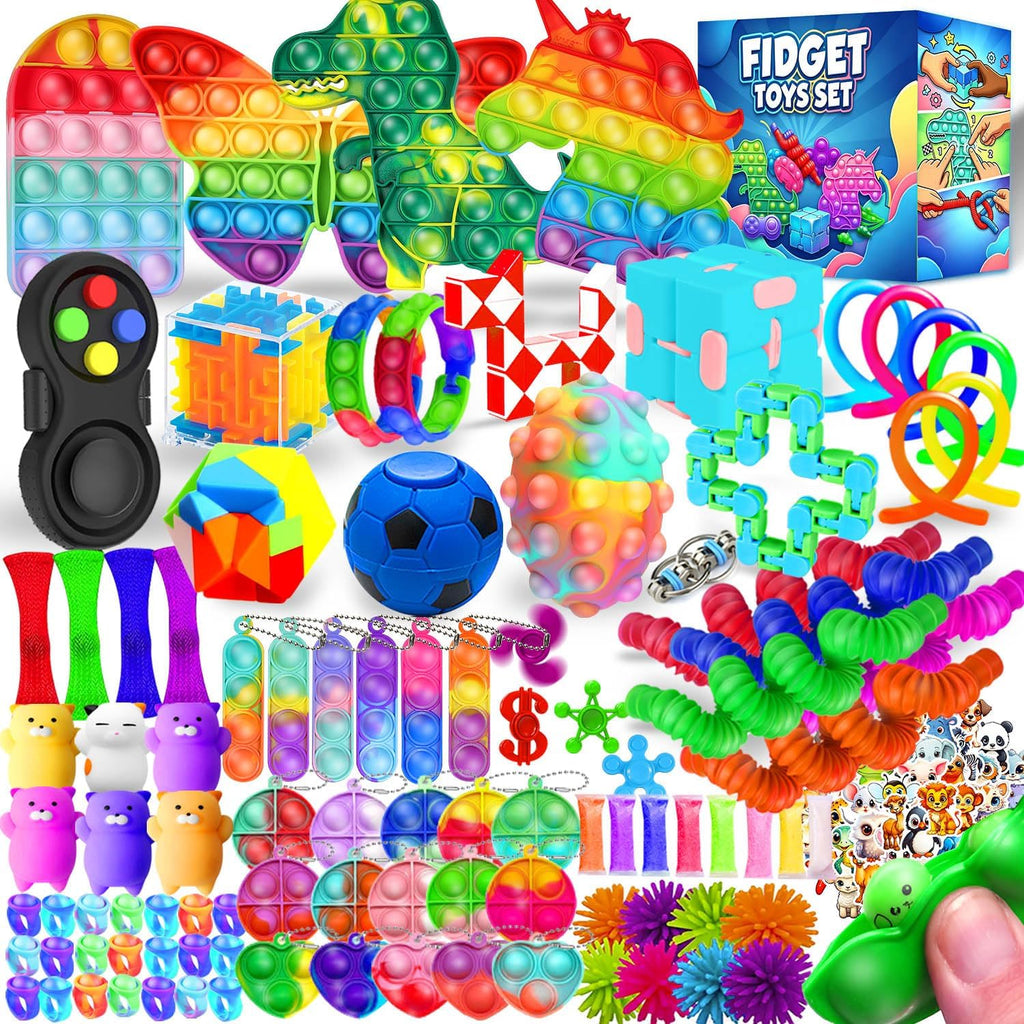 Fidget Toys, 120 Pack Party Favors for Kids 8-12 4-8, Sensory Toy for Autism Autistic Anxiety Children Boys Girls