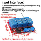 4 Channel 5V Relay Module with Optocoupler High/Low Trigger for Raspberry Pi Arduino