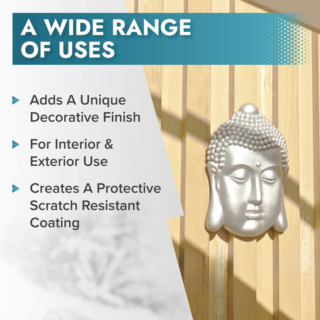 Polar Metallic Multi-Surface Spray Paint - Silver - 400ml (Pack of 2)