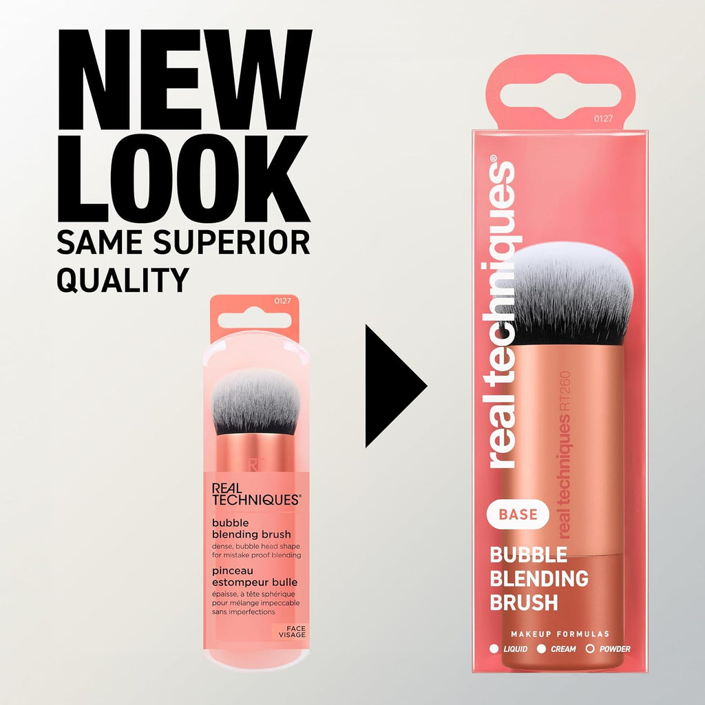 Bubble Blending Brush, Makeup Brush For Foundation and Tint | Face brush for liquid and cream products, ultra dense