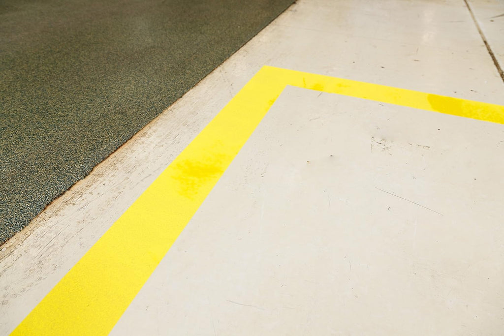 PaintStripe Floor Marking Stencil, Continuous Line, 0.25" Height, 3" Wide, 1200" Length, Polypropylene, Clear/White