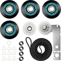Upgraded 4392067 Dryer Repair Maintenance Kit,WPW10314173 Drum Rollers, 661570V Drum Belt, W10837240 & 279640 Idler