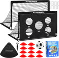 Soccer Goal,Backyard Soccer Goals for Kids 2 Pack,4x3/6x4 FT Portable Toddler Soccer Nets with Target,Ball &