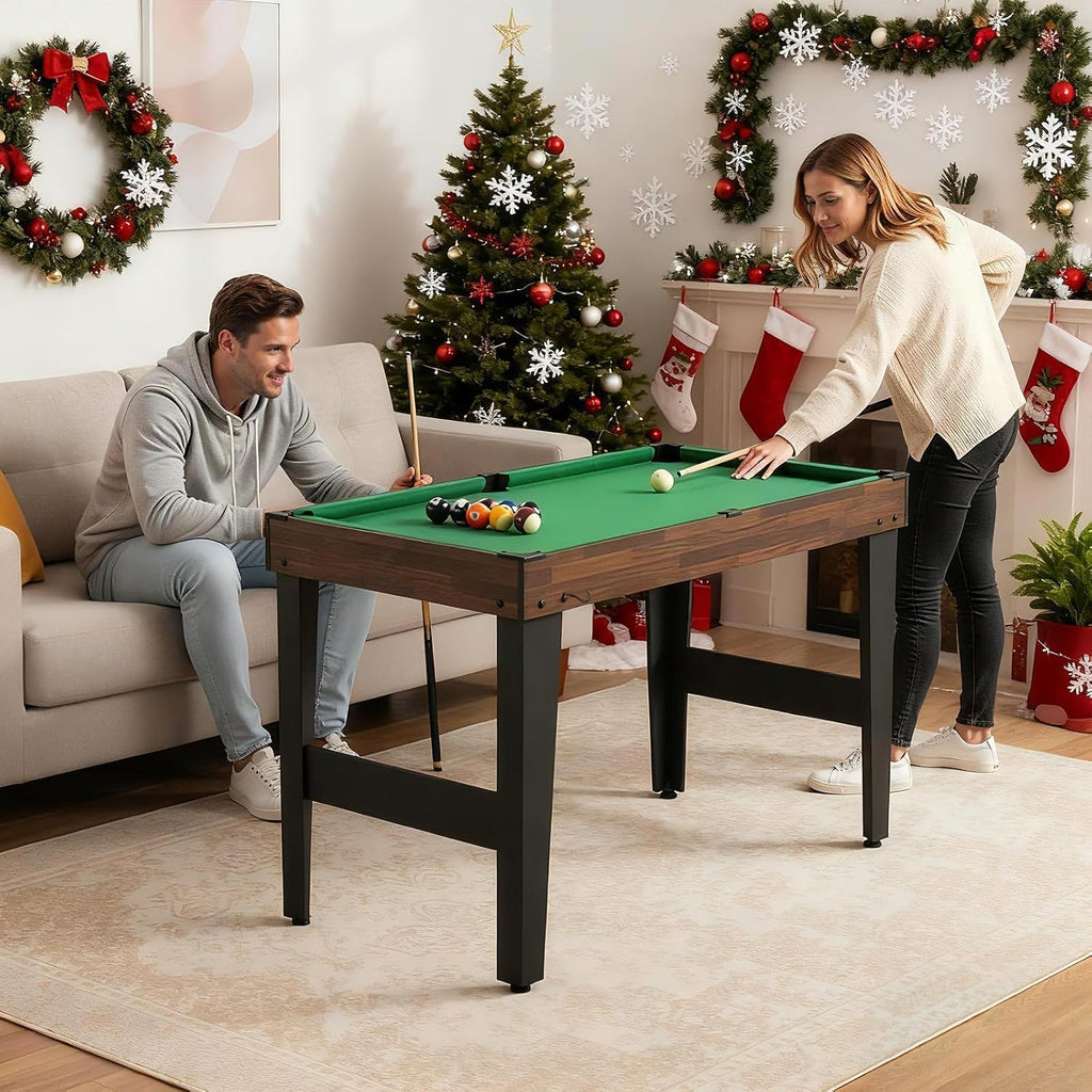 10-in-1 Multi Game Table, Combo Game Table Set w/Hockey, Foosball Pool Ping-Pong Chess Cards Checkers Bowling