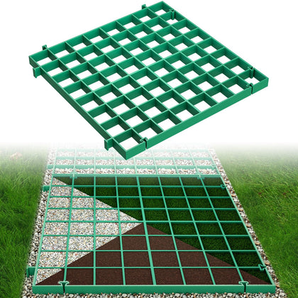 12 Pcs 16 x 16 Inch Permeable Pavers Gravel Grid, Green