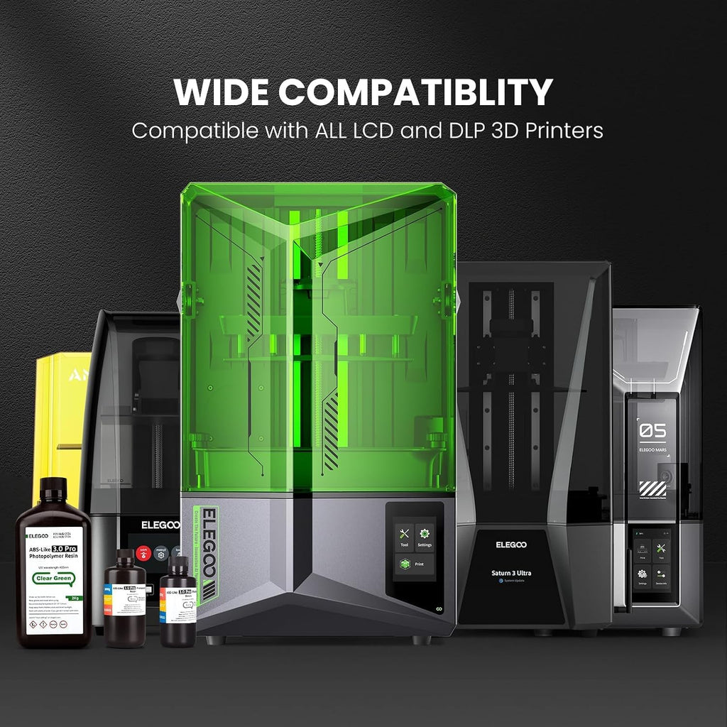ABS-Like Resin 3.0 Pro, Higher Scratch-Resistance 3D Printing Photopolymer Resin, 405nm UV Resin for MSLA/DLP/LCD