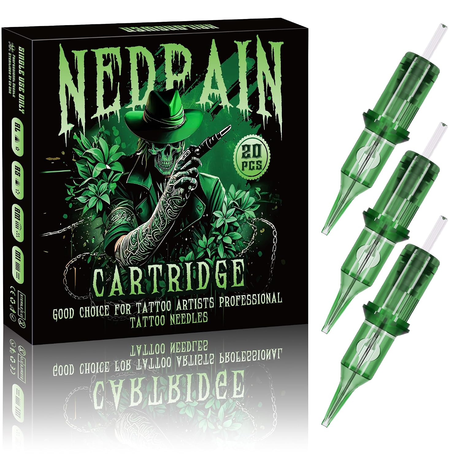 1203RL Tattoo Cartridge Needles, 20 Count 3 Round Liner