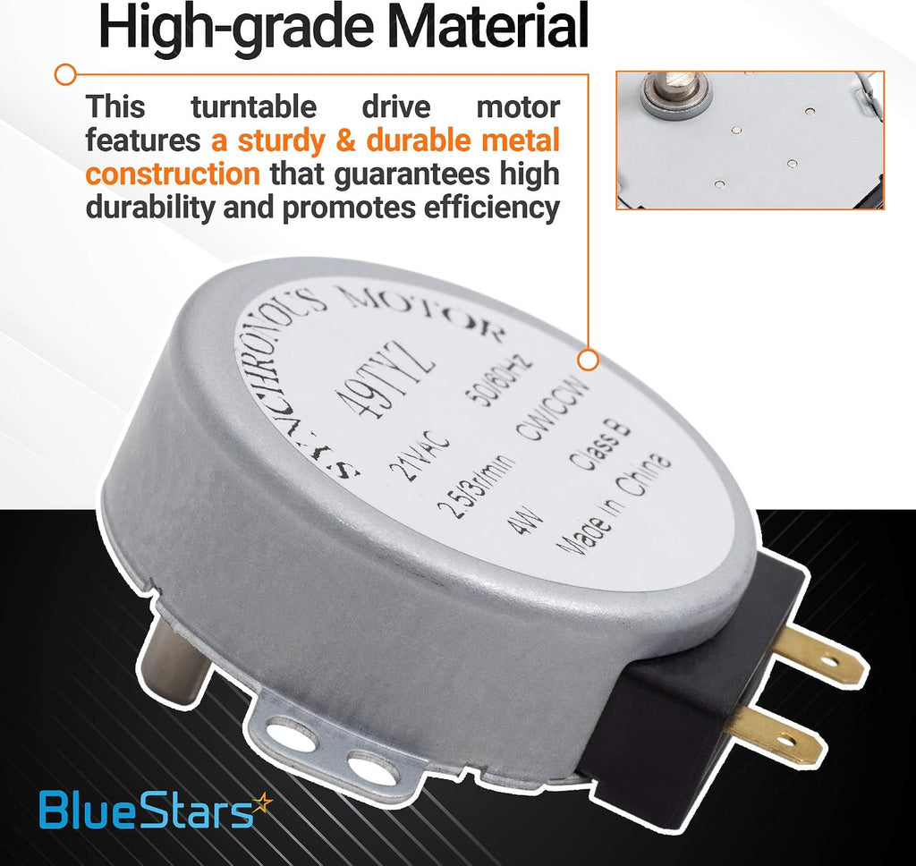 BlueStars [UPGRADED] WB26X10038 Microwave Turntable Motor