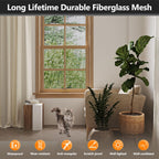 Window Screen & Screen Door Mesh Repair Kit, Grey