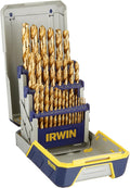 Irwin Tools IRWIN Drill Bit Set, Titanium Nitride Coated, 29-Piece (3018003)