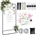 Large Wedding Welcome Sign Stand, Adjustable Height (78", 64", 50") - Black Welcome to our Wedding With Stand ,Design