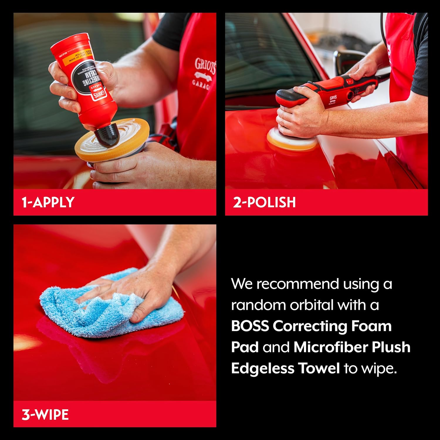 BOSS Correcting Cream for Car Polishing and Detailing, Swirl, Scratch Remover for Vehicles, 16oz