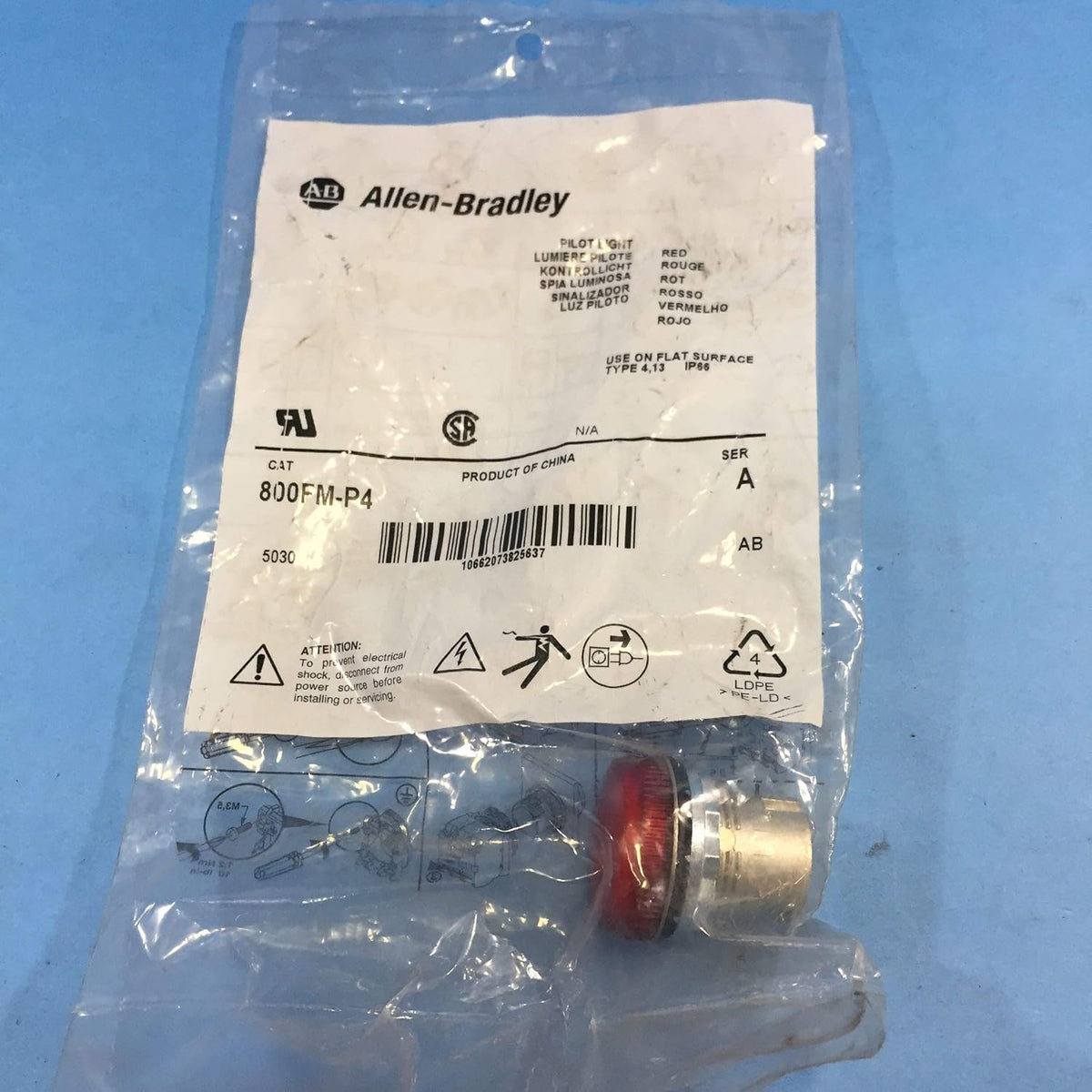 Allen Bradley 800FM-P4 Pilot Light 800FMP4
