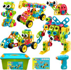 195 PCS STEM Toys, Building Sets for Kids 3+