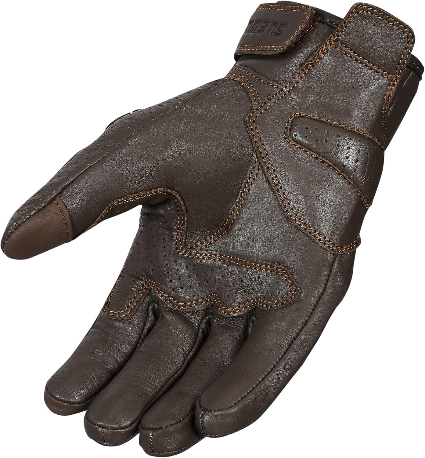 Leather Motorcycle Gloves for Men- 100% Cowhide Leather Biker Gloves, Touchscreen, Breathable, Knuckle Protection