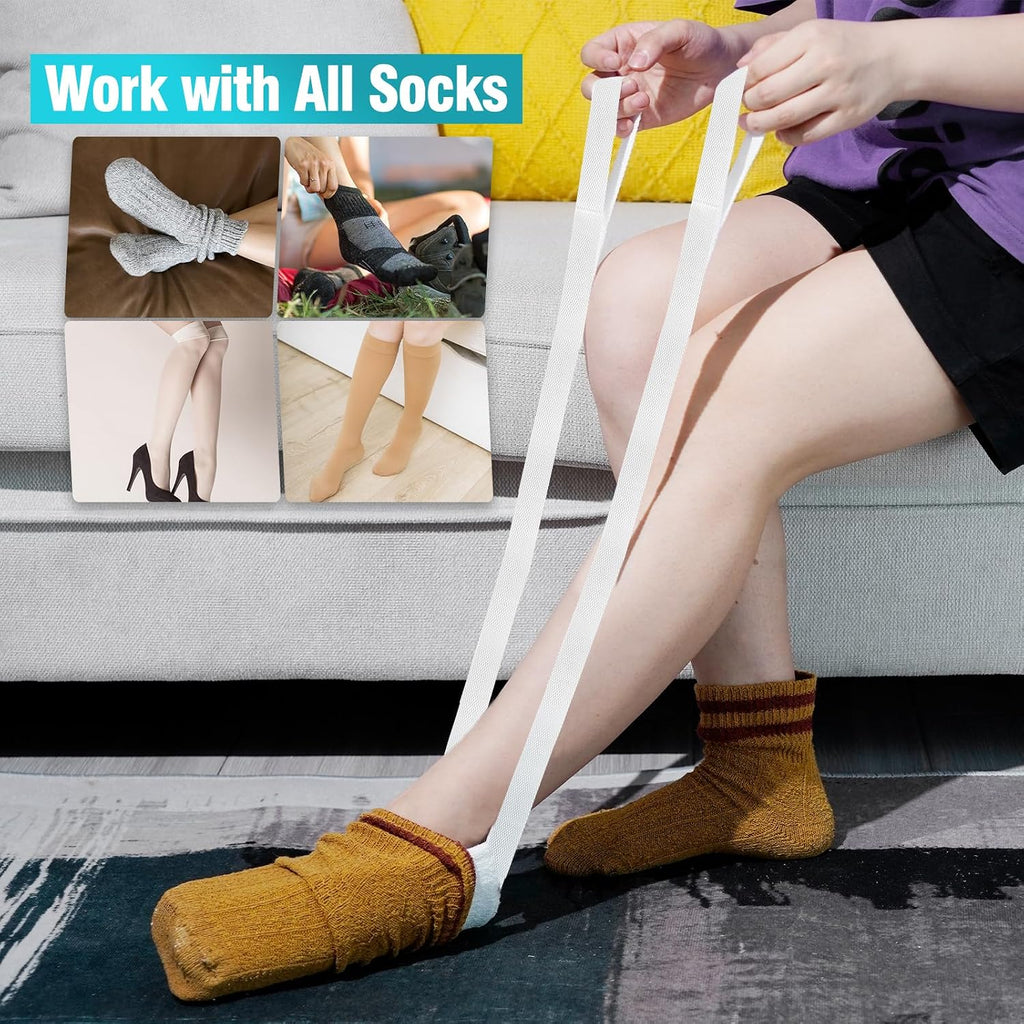 Sock Aid, Sock Helpers to Put on Your Socks for Seniors, Disabled, Pregnancy, Assist Device for Elderly, Tool Aide