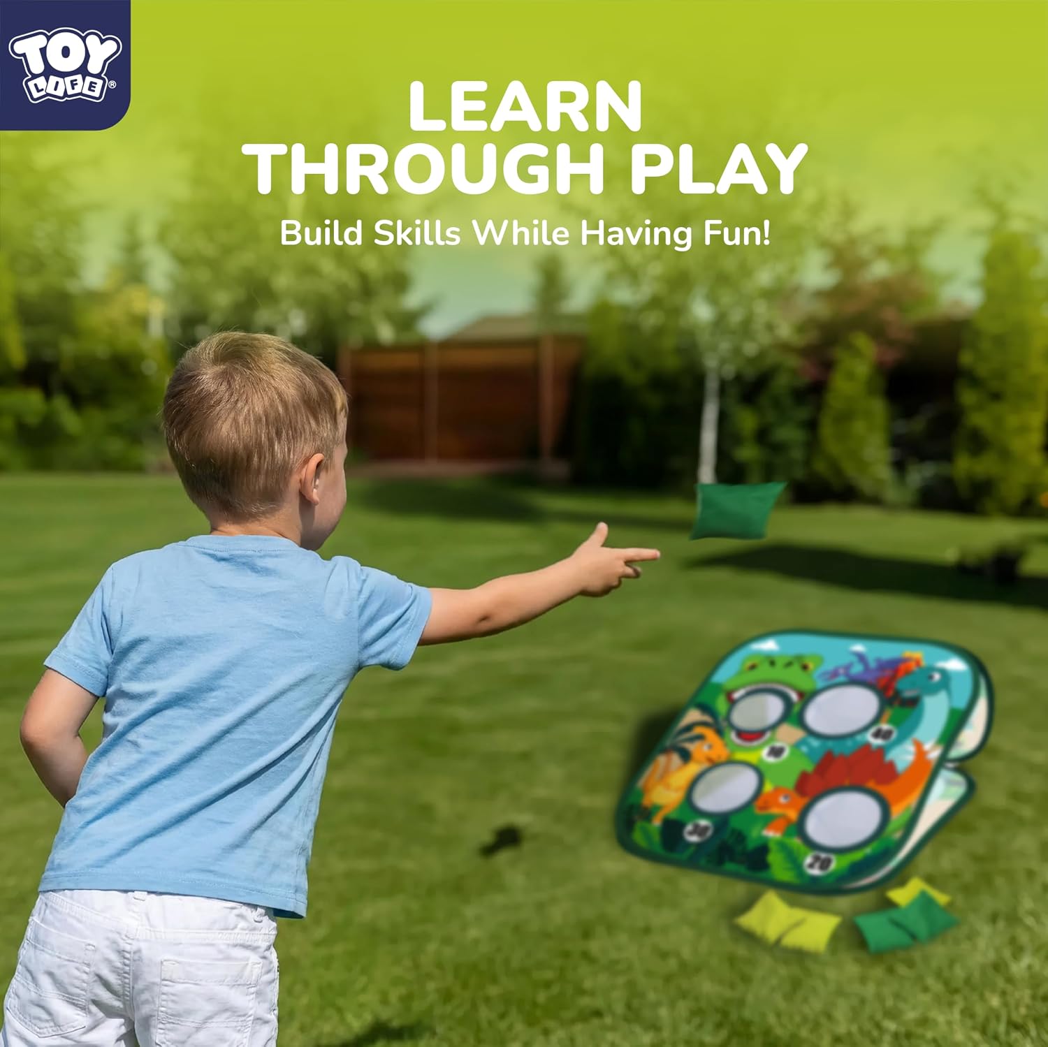 Toddler Outdoor Toys for Kids Ages 4-8, Bean Bag Toss, Outside Yard Games for Kids Cornhole, Indoor Lawn Backyard