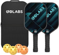 Pickleball Paddles Set of 2,Fiberglass USAPA Approved 16mm Thickness | 8oz Lightweight, 5.51" Comfort Anti-Slip