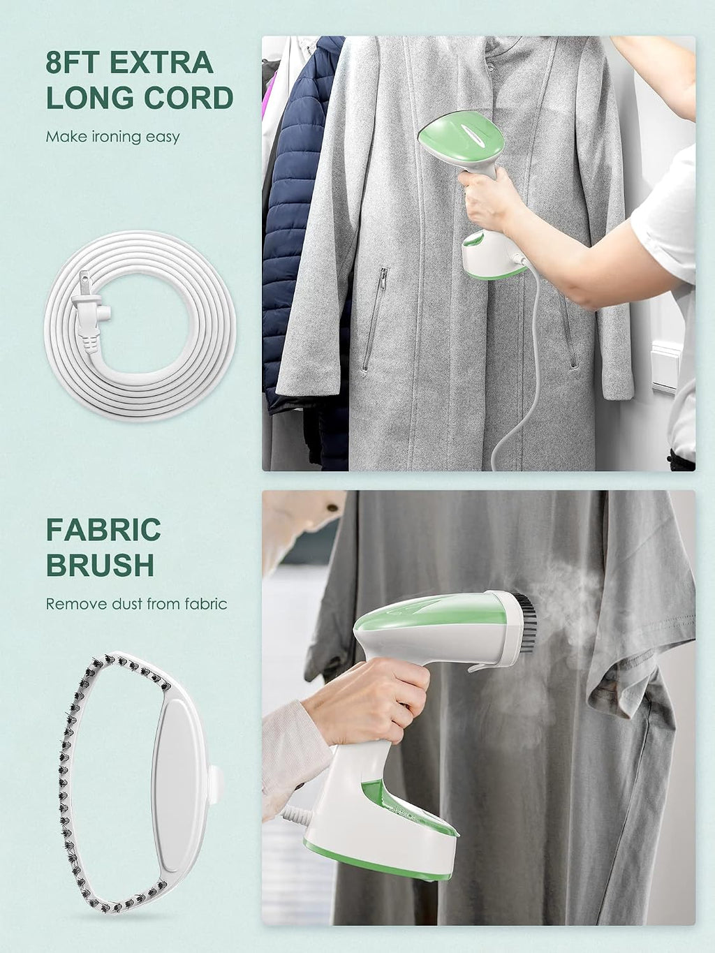 Steamer for Clothes, Folding Handheld Design Garment Steamer | Wrinkles Remover, 20g/min Strong Penetrating Steam