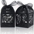 Laser Cut Boxes, 100pcs Thank You Gift Boxes Wedding Party Favor Boxes Lace Candy Boxes for Wedding Baby Shower