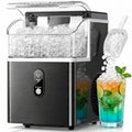 Nugget Ice Maker Countertop, 35lbs/Day, Portable Pebble Ice Machine