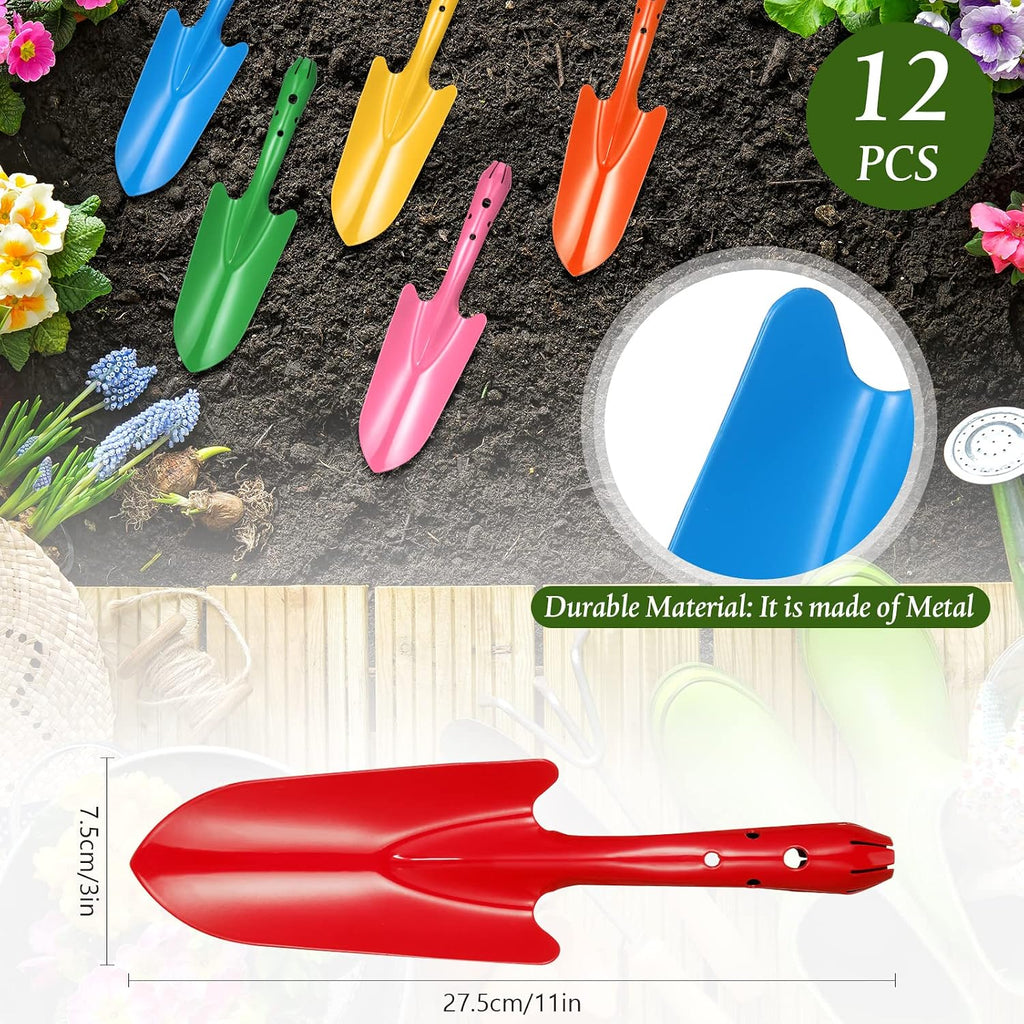 Mini Colorful Metal Hand Shovel Digging Trowel Set Transplanting Garden Shovel for Flower Soil Planting Succulent