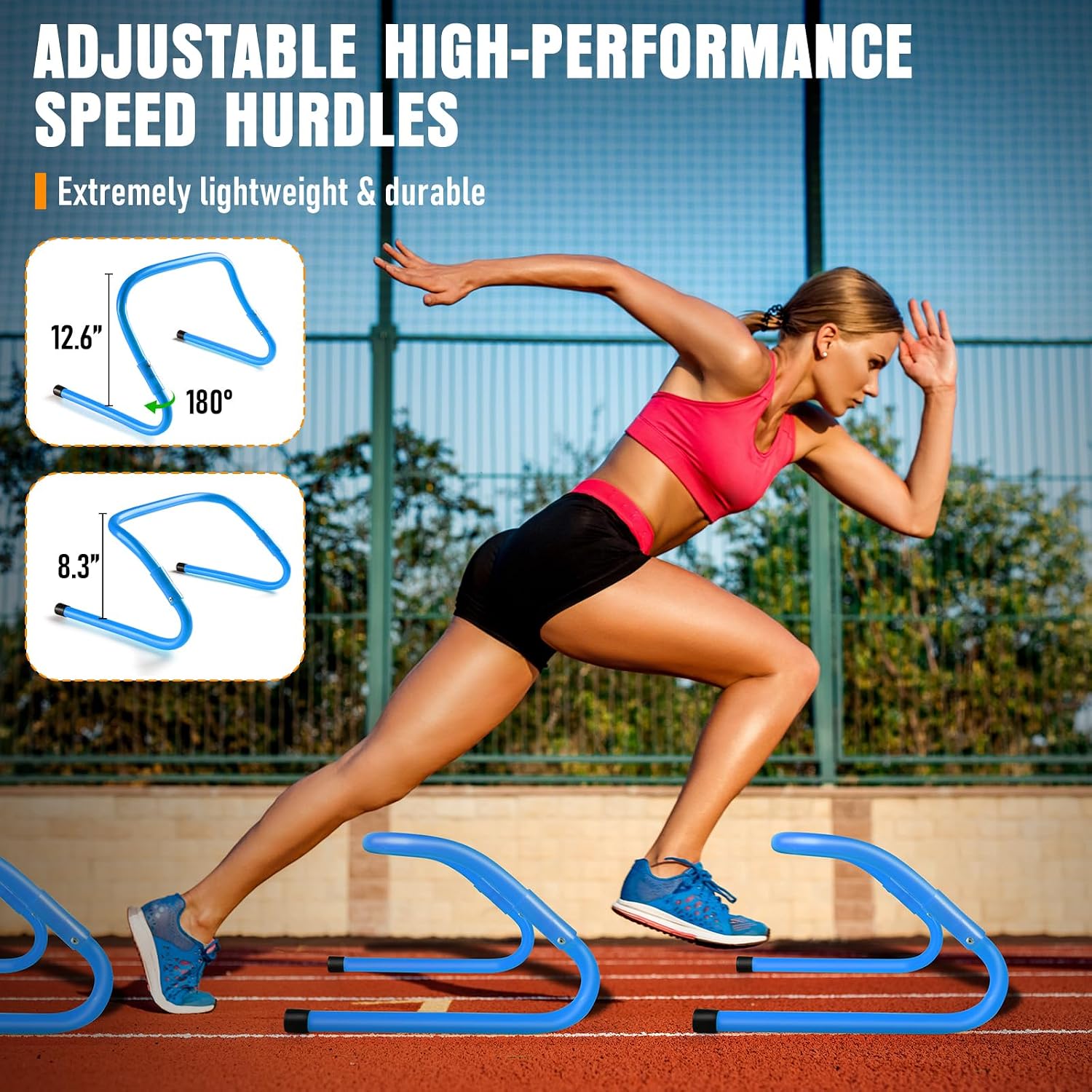 Agility Ladder, Agility Speed Training Equipment Set, 20ft Speed Ladder | 4 Hurdles, 12 Soccer Cones, Jump Rope