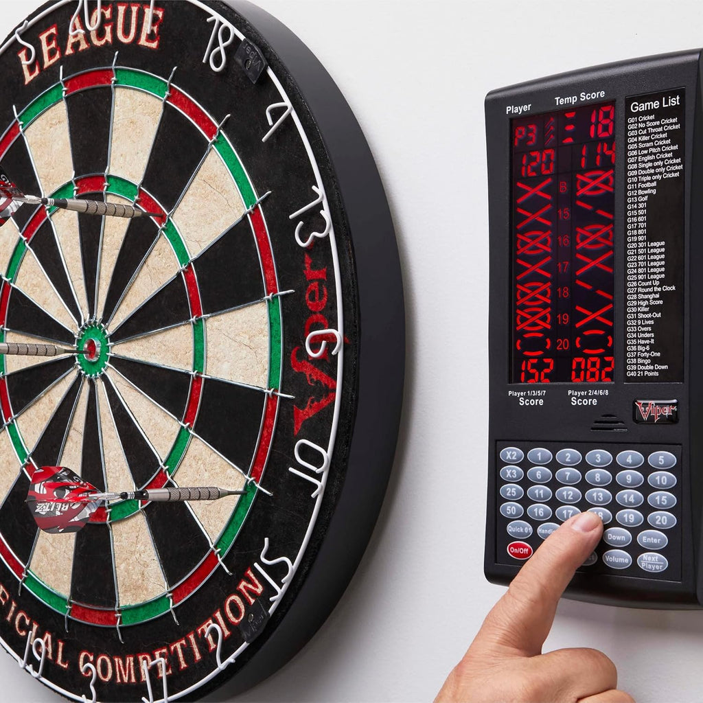Viper ProScore Digital Dart Scorer Electronic Dartboard Scoreboard for Up to 8 Players, with 40 Games and 655 Game