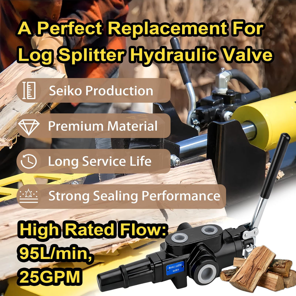 JAHEZYAN Hydraulic Log Splitter Directional Control Valve, 25GPM, Easy Use