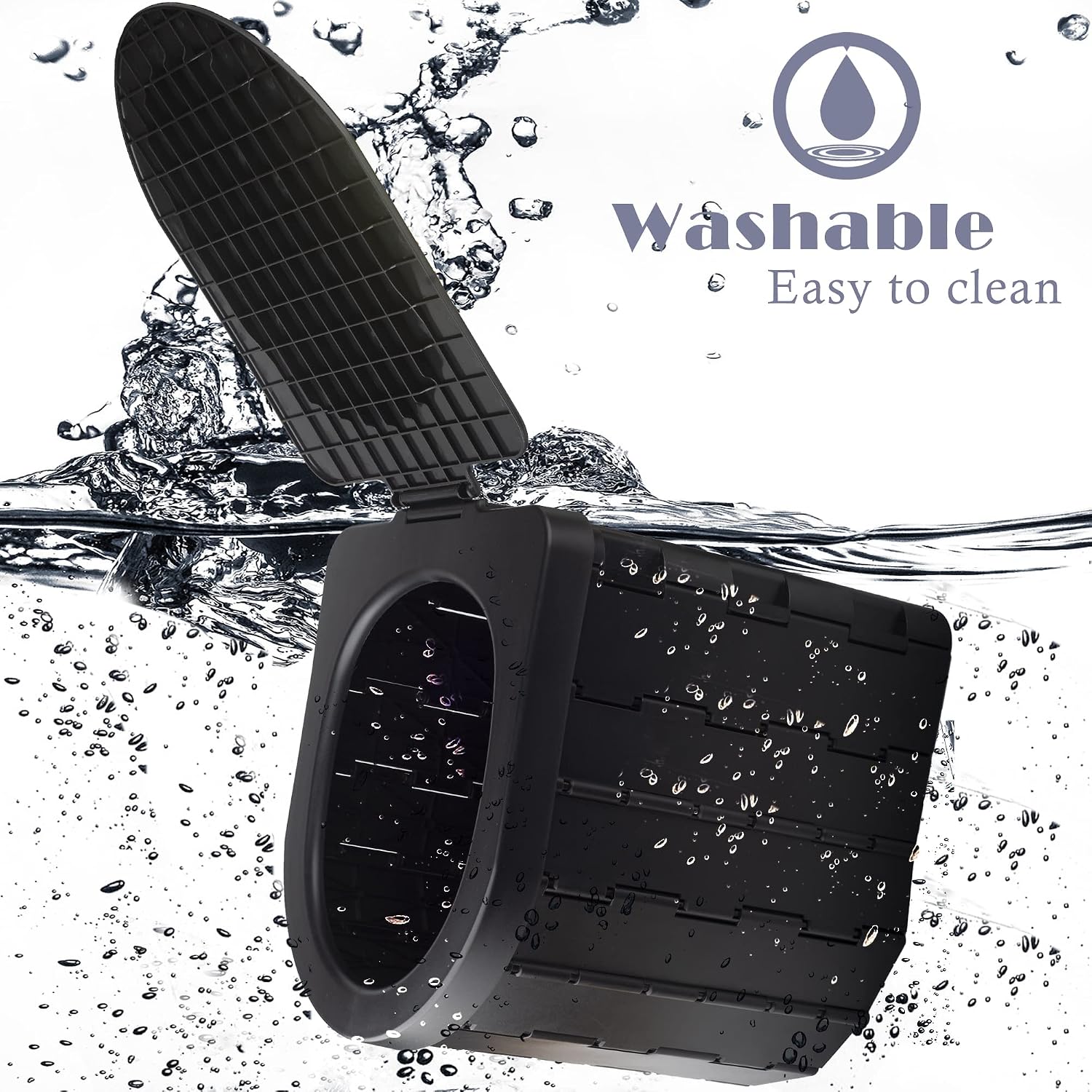 Camping Toilet, Portable Toilet for Adults & Kids, Foldable Potty & Outdoor Emergency Sanitation Products, Trash Can