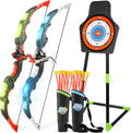 Bow and Arrow Set for Kids, 2-Pack LED Light Up Archery Set for Boys Girls | with 20 Suction Cup Arrows,Standing