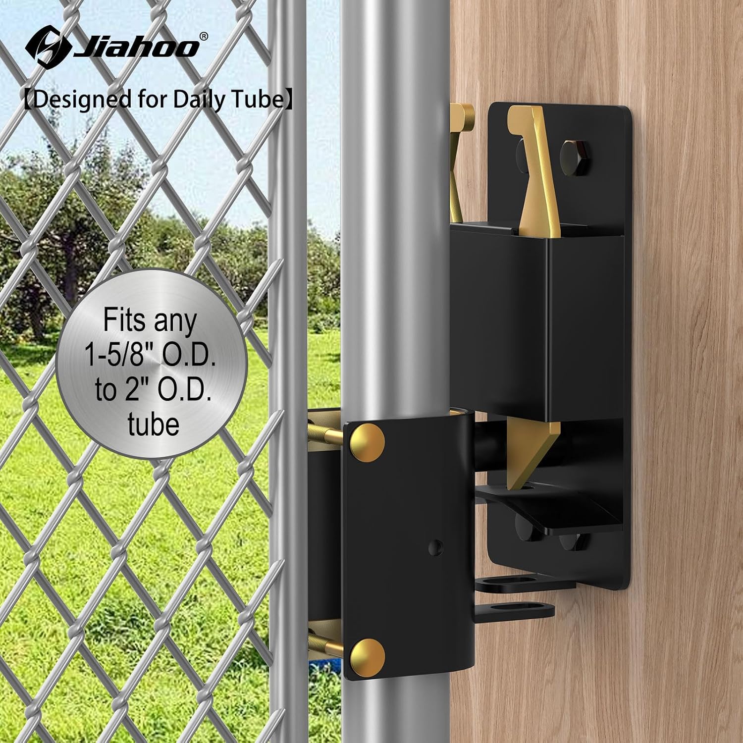 2 Way Farm Gate Latch, Heavy Duty Gate Latches for Metal Tube Gates