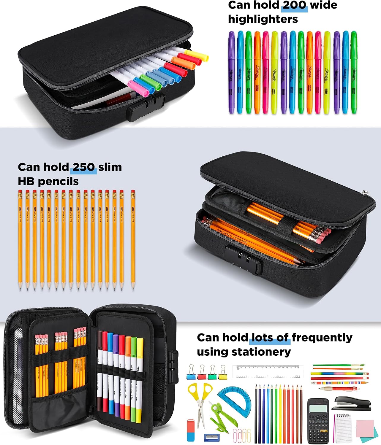 Big Capacity Storage Pouch Marker Pen Pencil Case Simple Stationery Bag Box Art Tool & Sketch Storage Boxes for