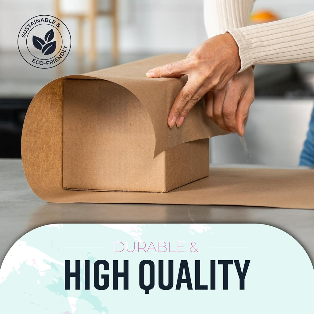 36" x 2,400" (200') Brown Kraft Paper Roll - Made in USA - Craft Paper for Banner Bulletin Board Art Table Covering