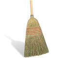 Professional 10 Inch Standard Corn Broom, Natural, Wood Handle