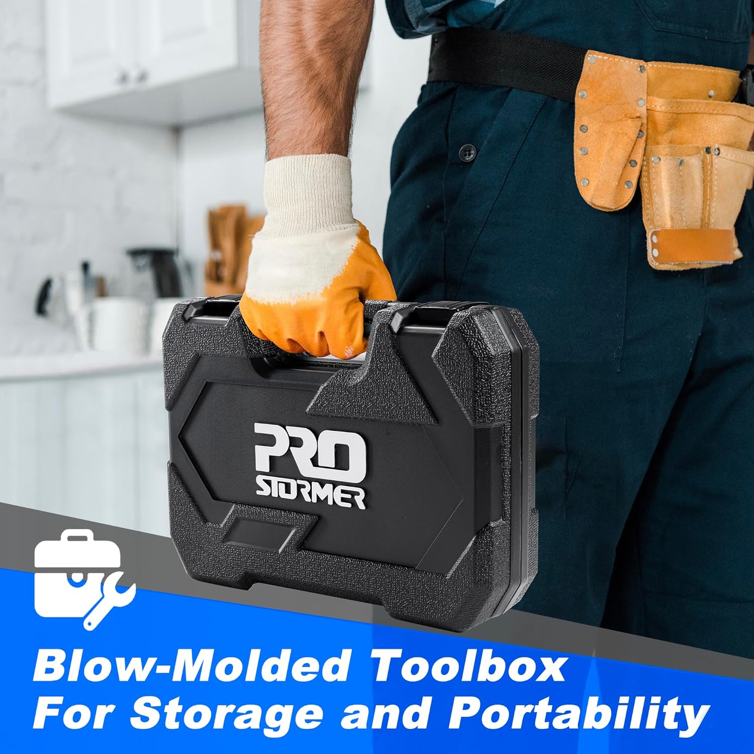 93-Piece Tool Kit, Basic Household Repair Tool Set with Toolbox Storage Case, Small Starter Tool Box Kit for